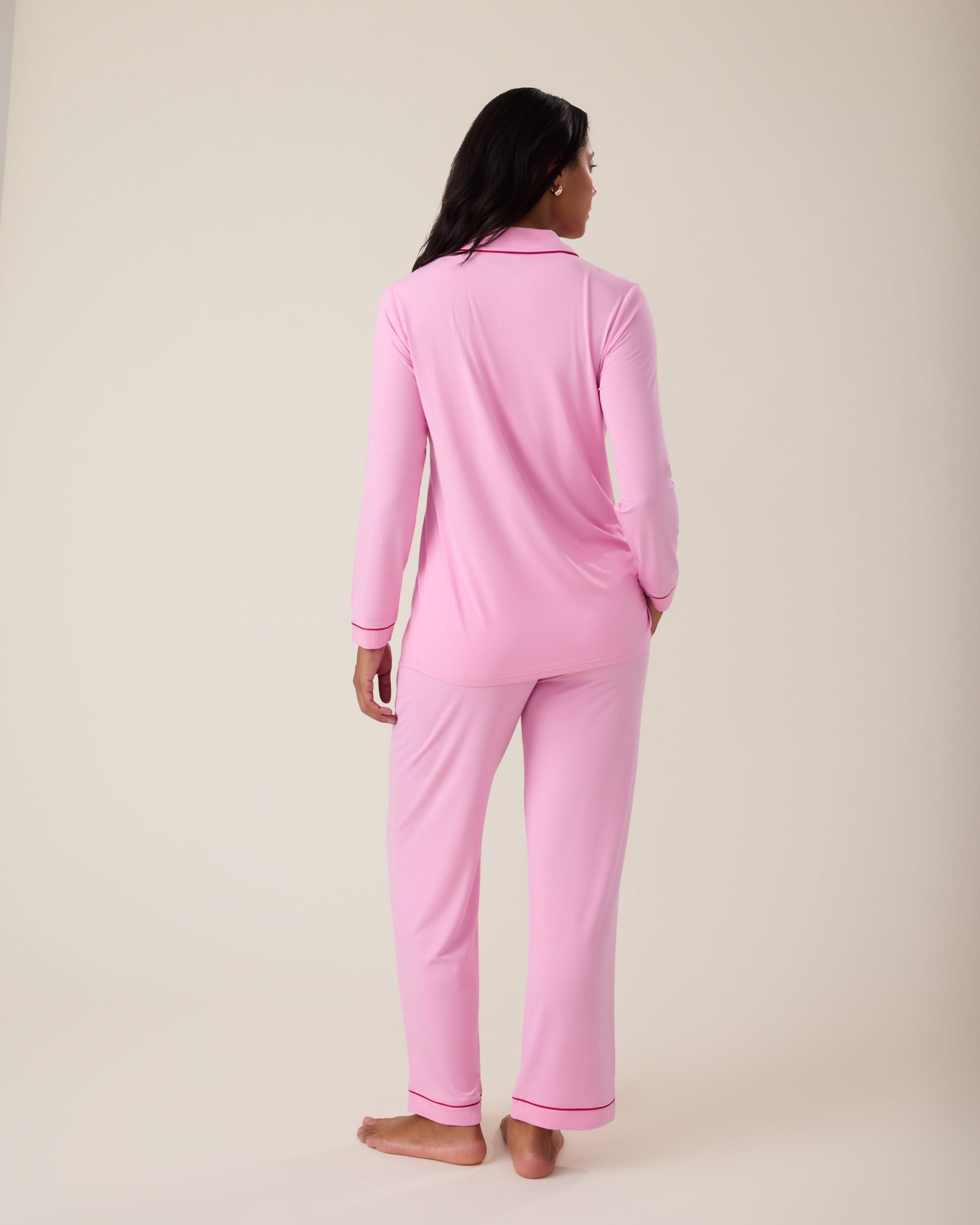 Bamboo Long Sleeve Pajama Set | Dandelion Stripe - Image 15