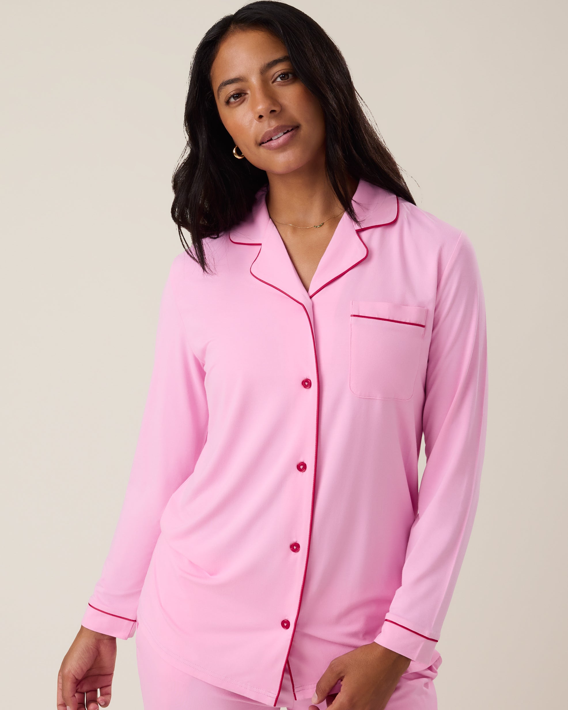 Bamboo Long Sleeve Pajama Set | Dandelion Stripe - Image 18
