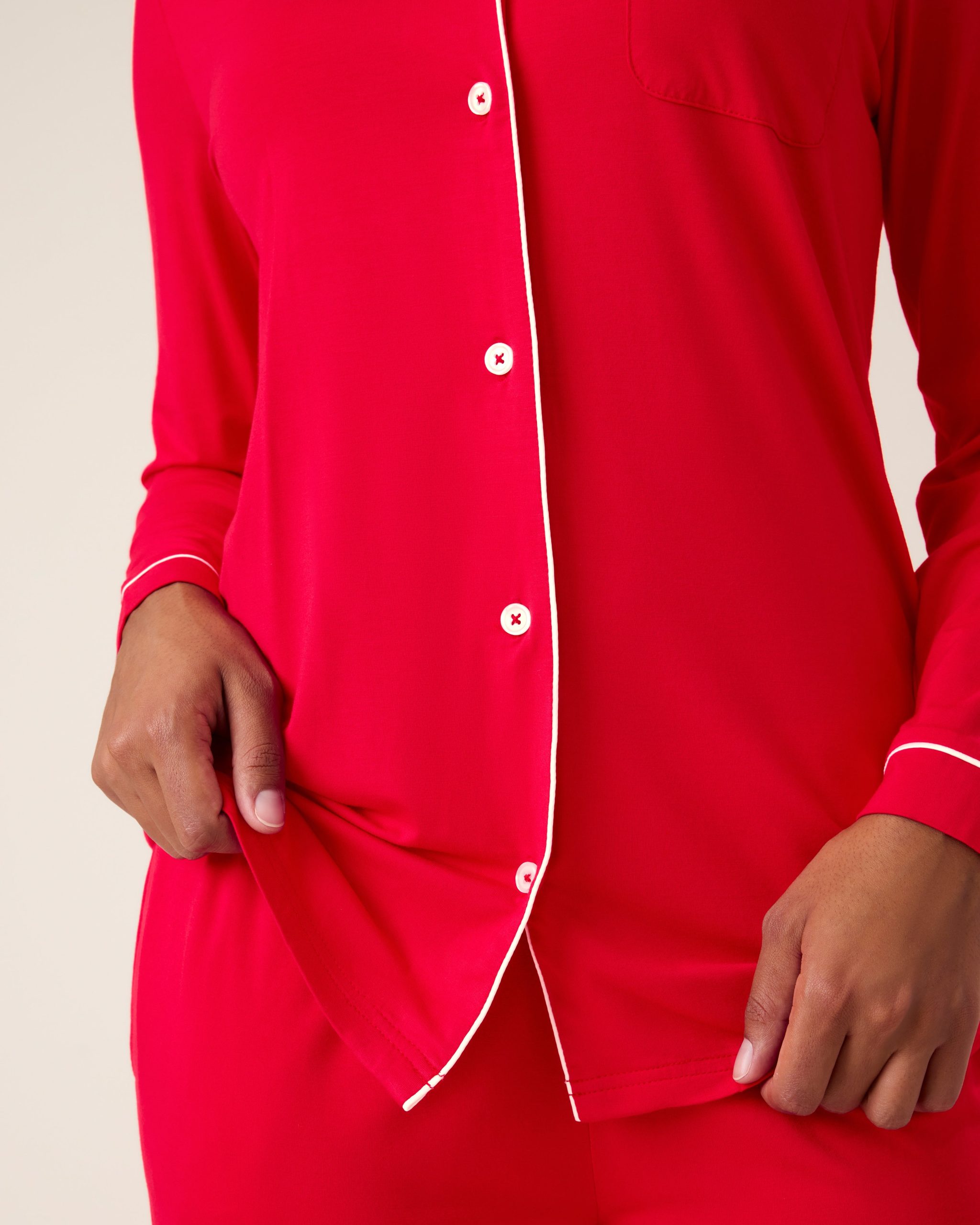 Bamboo Long Sleeve Pajama Set | Dandelion Stripe - Image 32