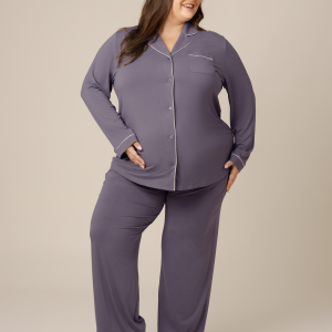 Bamboo Long Sleeve Pajama Set | Granite