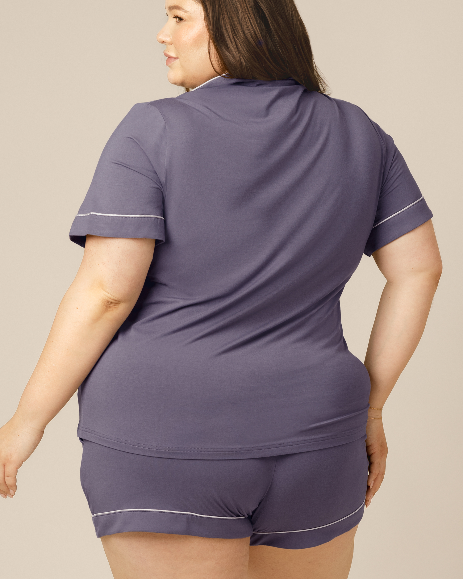 Clea Bamboo Short Sleeve Pajama Set | Granite - Image 7