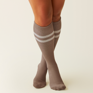 Premium Maternity Compression Socks (2-Pack) | Taupe & Redwood
