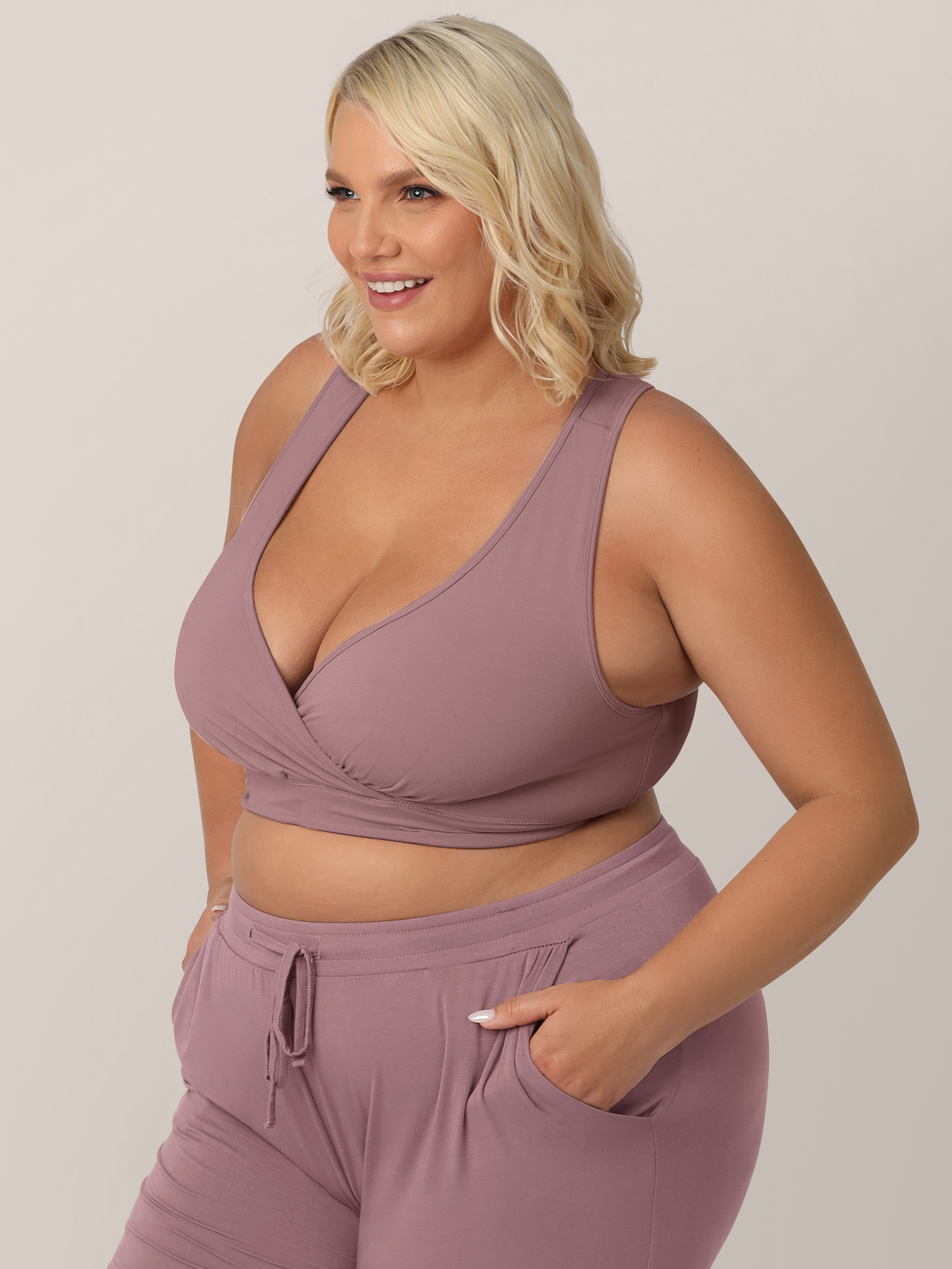 French Terry Racerback Nursing & Sleep Bra | Twilight - Image 5