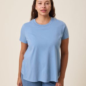 Classic Cotton Nursing T-shirt | Vintage Blue