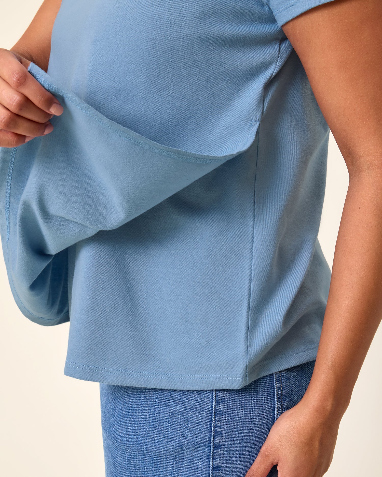 Classic Cotton Nursing T-shirt | Vintage Blue - Image 2