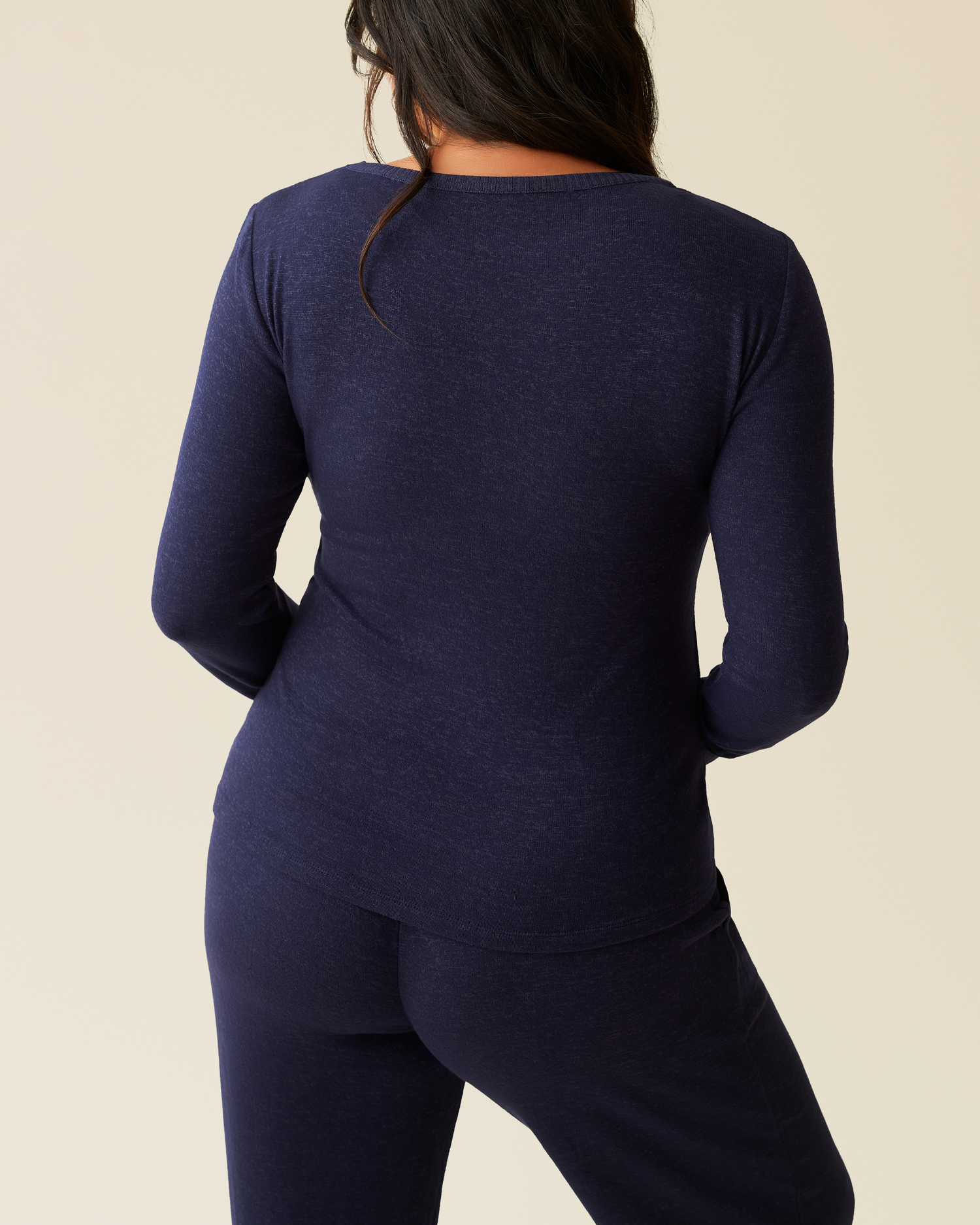CozyKnit Nursing Pajama & Lounge Set | Navy - Image 3