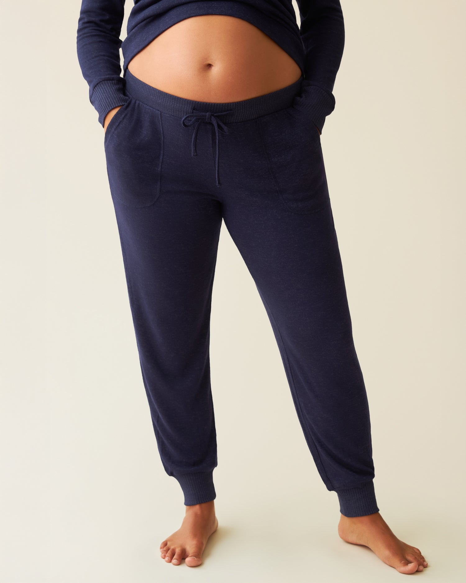 CozyKnit Nursing Pajama & Lounge Set | Navy - Image 5