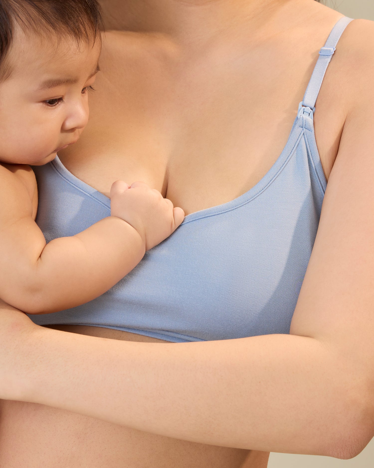 French Terry Maternity & Nursing Bralette | Vintage Blue - Image 3