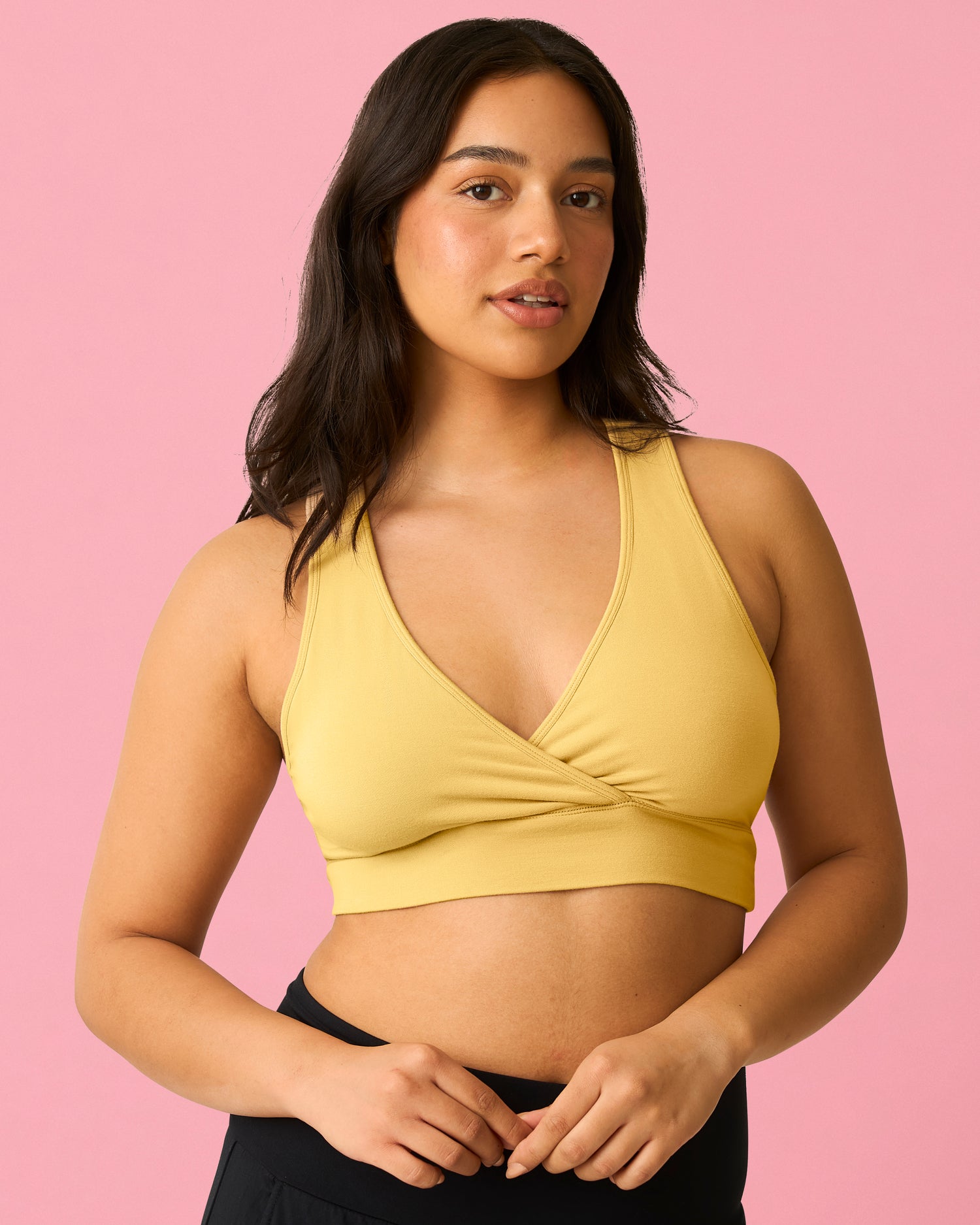 French Terry Racerback Nursing & Sleep Bra | Soft Pink - Image 41
