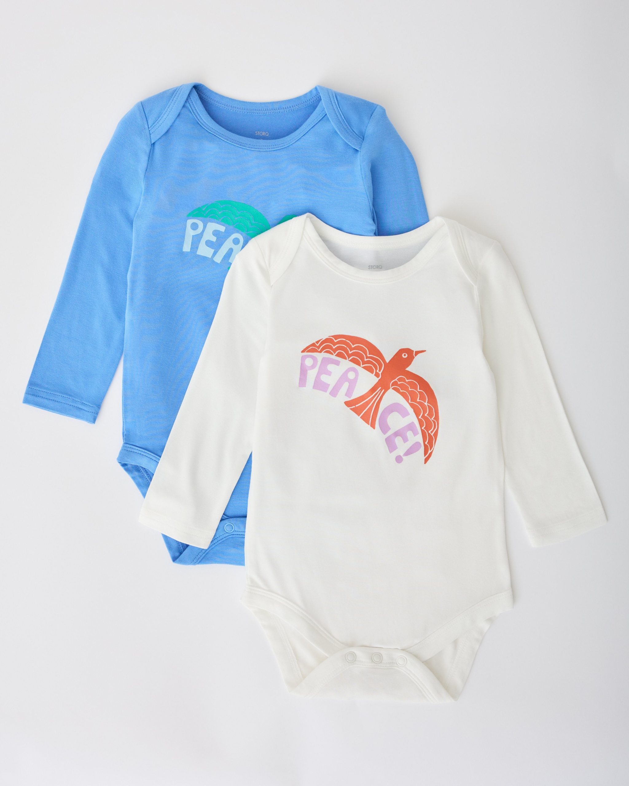 Long Sleeve Bamboo Onesie Two-Pack | Bird