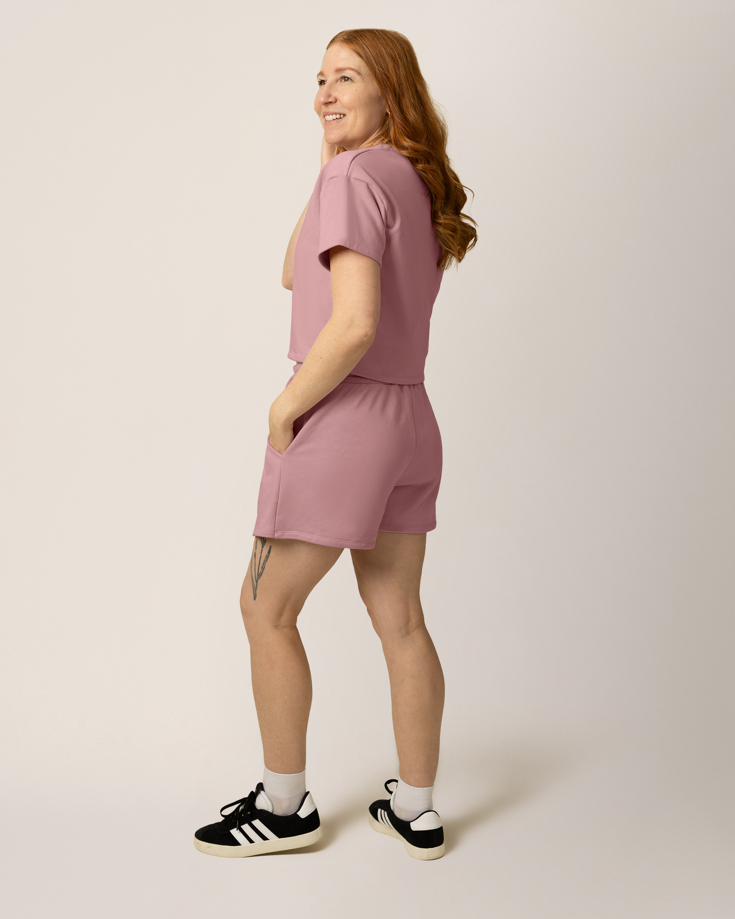 French Terry On the Go Skort | Light Mauve - Image 3