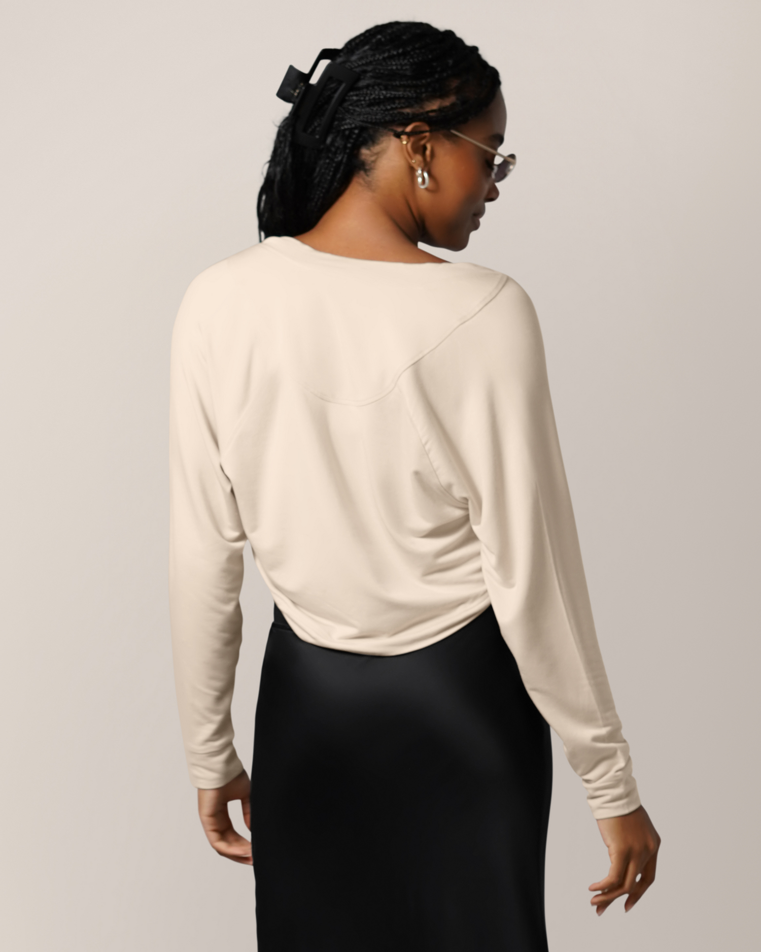 French Terry Cardigan Shrug | Oatmeal - Image 5