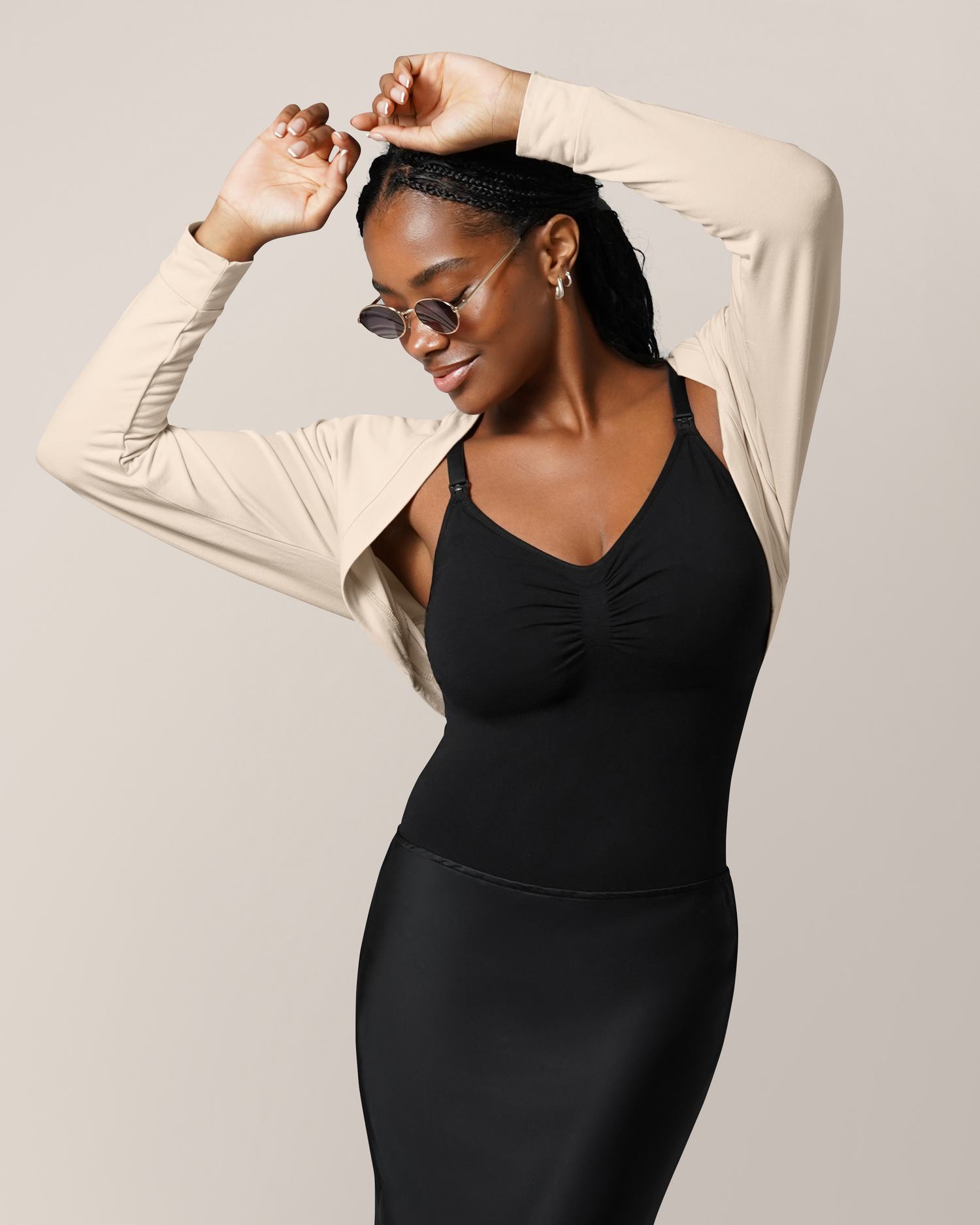 French Terry Cardigan Shrug | Oatmeal - Image 4