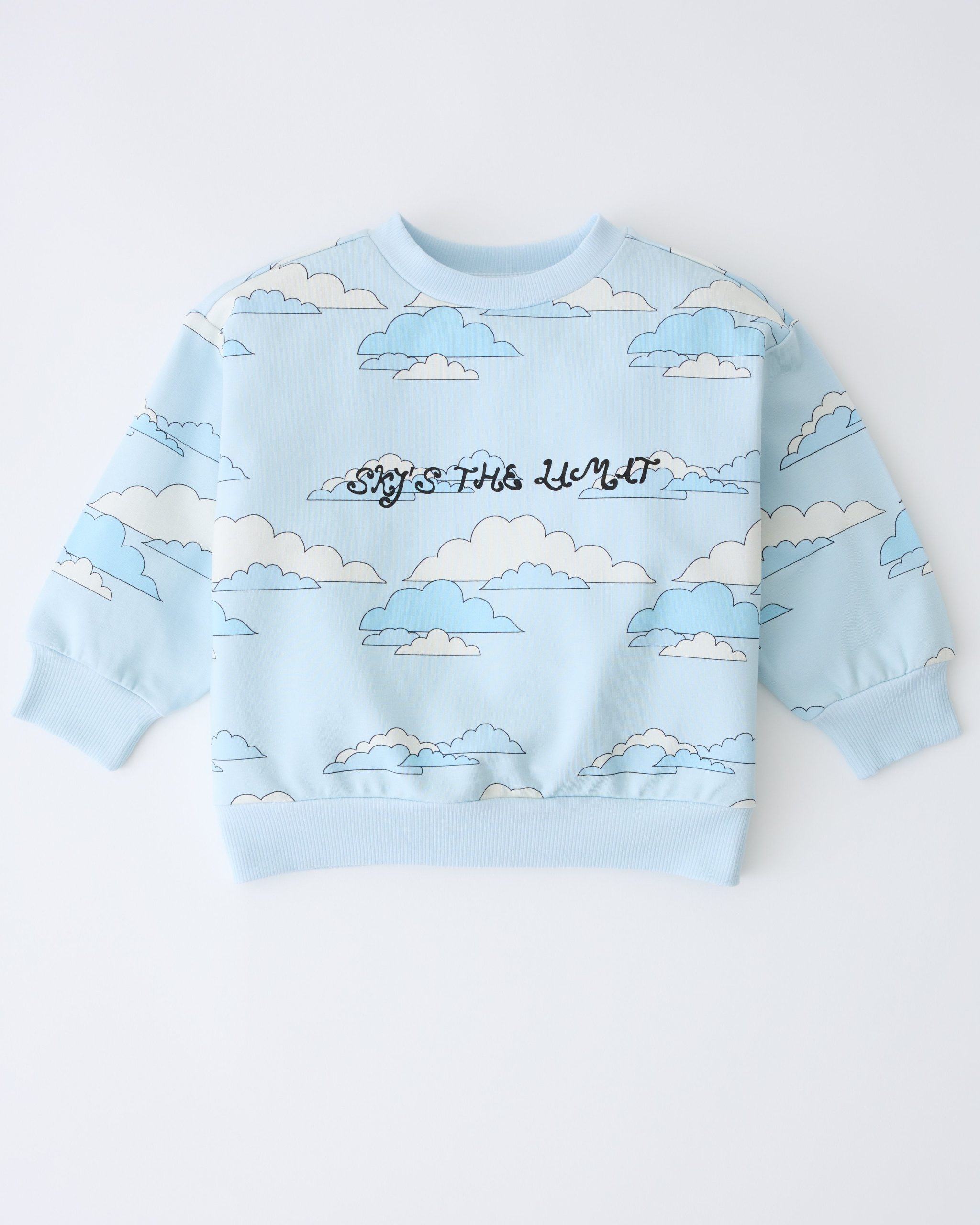 Graphic Sweatshirt | Blue Clouds