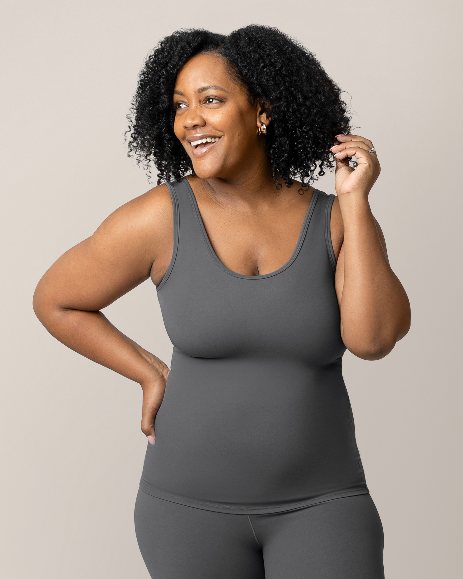 Grow with Me™ Maternity & Nursing Tank | Stormy Grey - Image 5