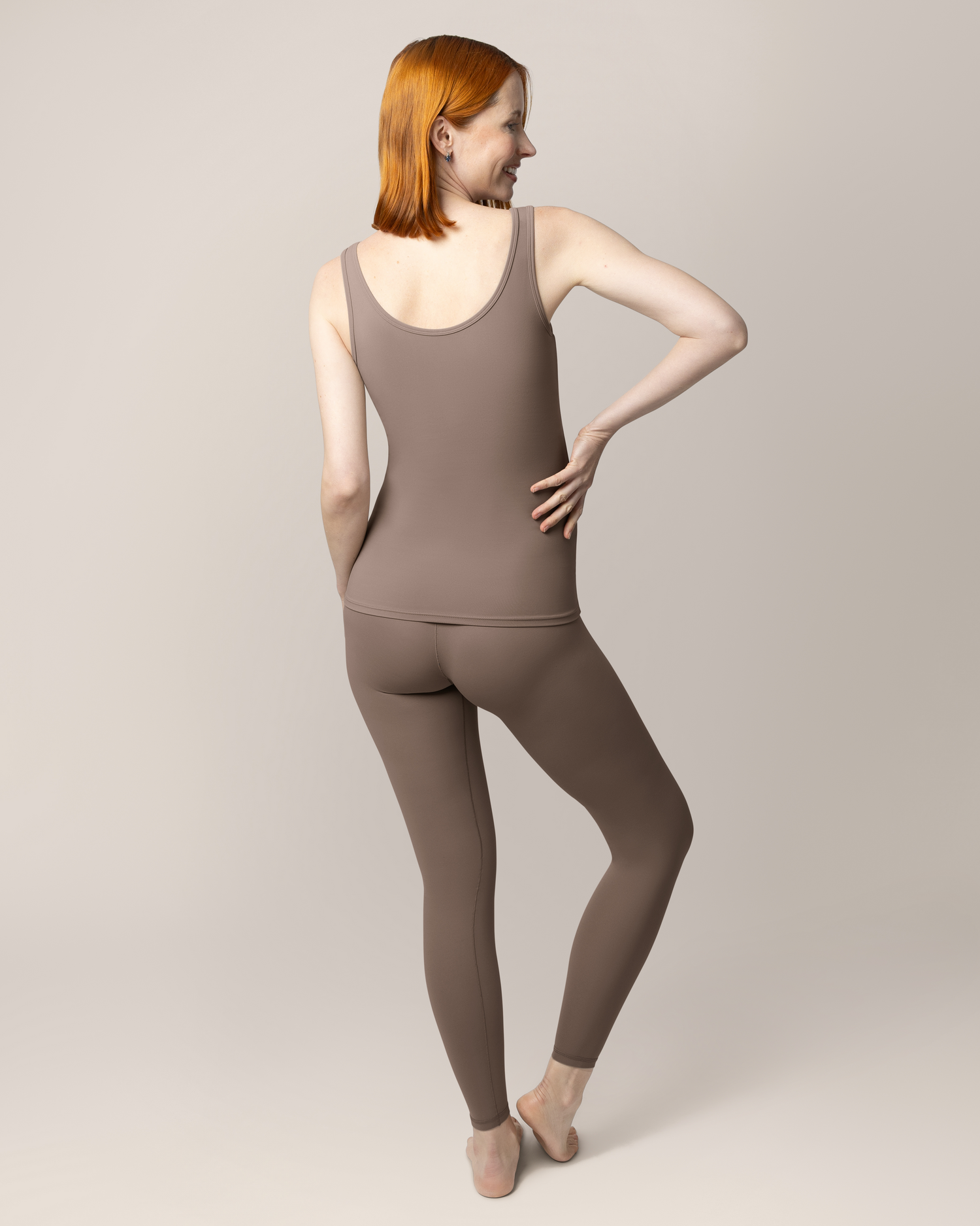 Grow with Me™ Maternity & Postpartum Legging | Taupe - Image 7