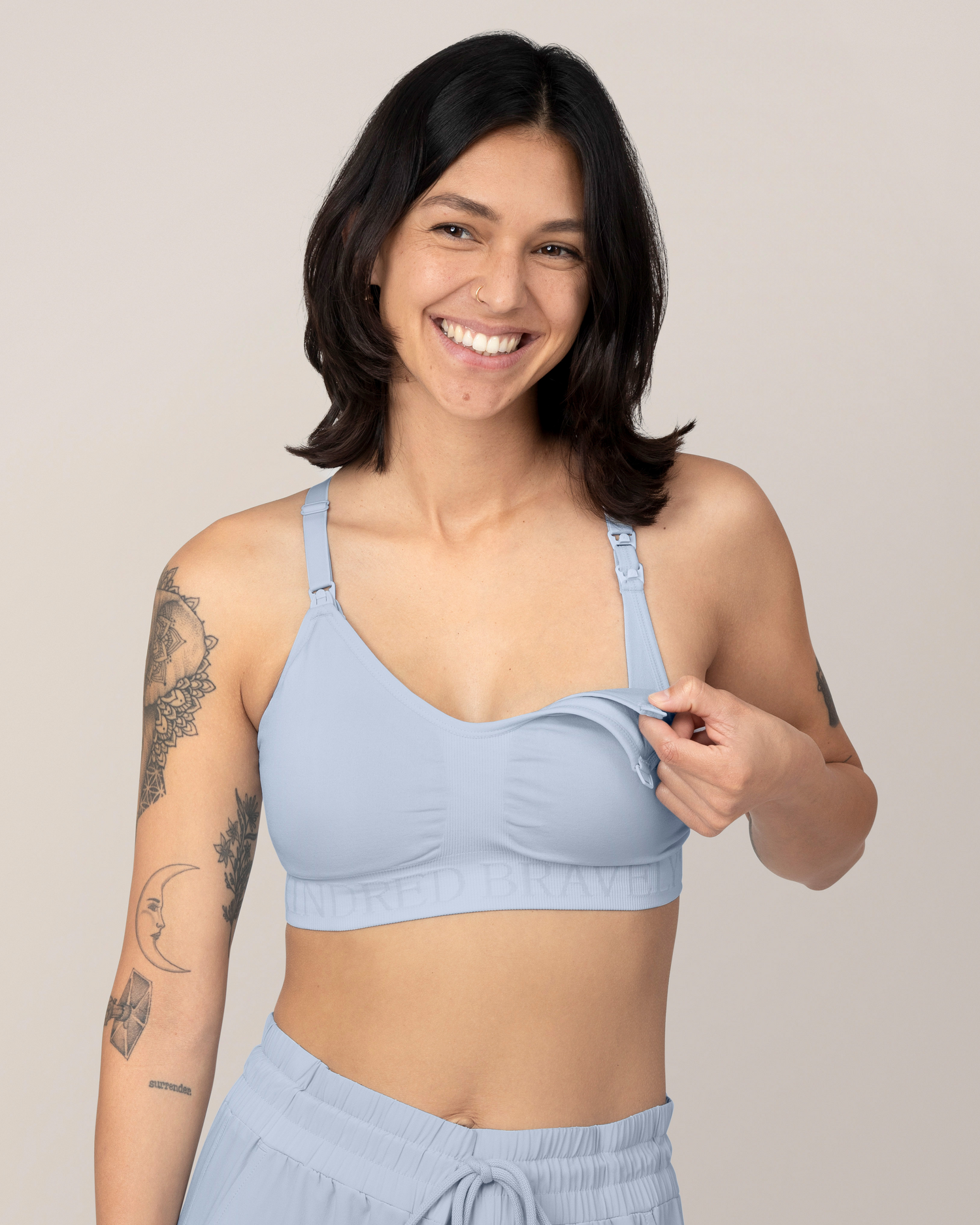 Sublime® Hands-Free Pumping & Nursing Sports Bra | French Blue