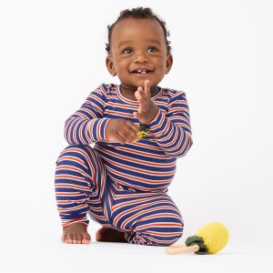 Bamboo Baby Two-Piece Pajama Set | Preppy Stripe