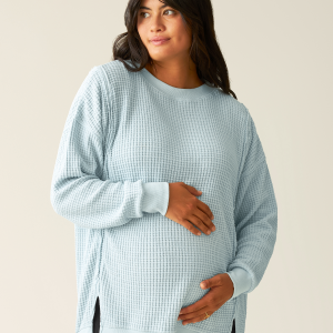 Joelle Thermal Maternity & Nursing Top | Powder Blue