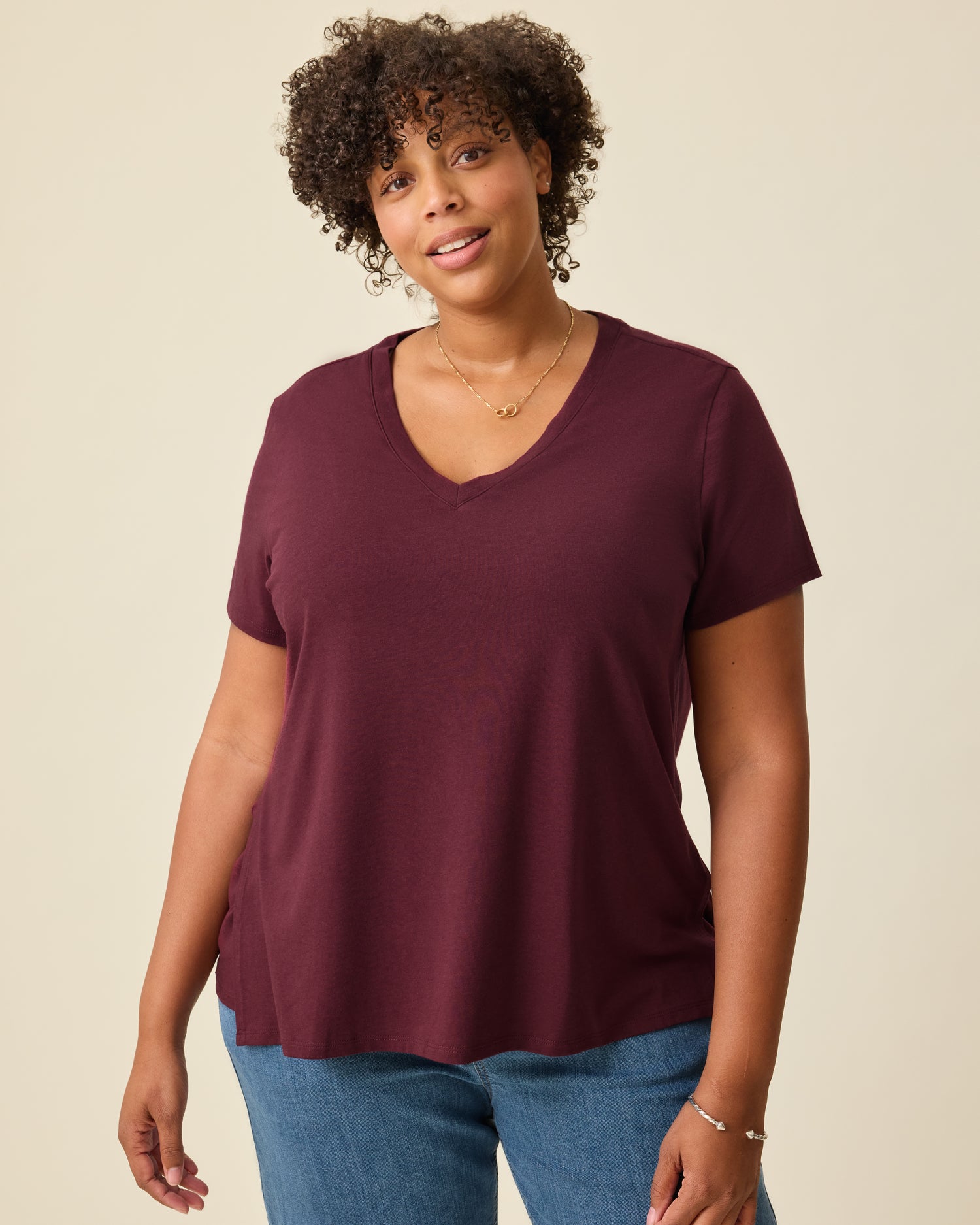 Modal V-neck Nursing T-shirt | Grey Heather - Image 8