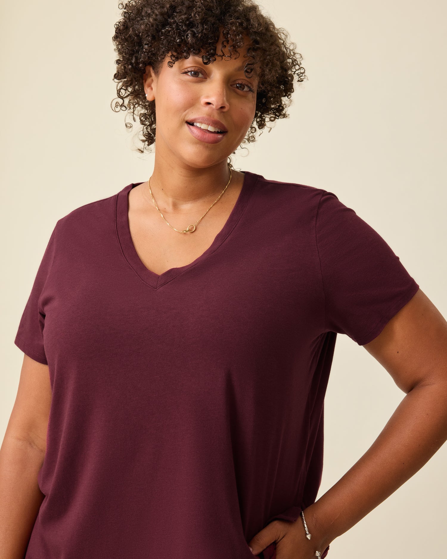 Modal V-neck Nursing T-shirt | Grey Heather - Image 10
