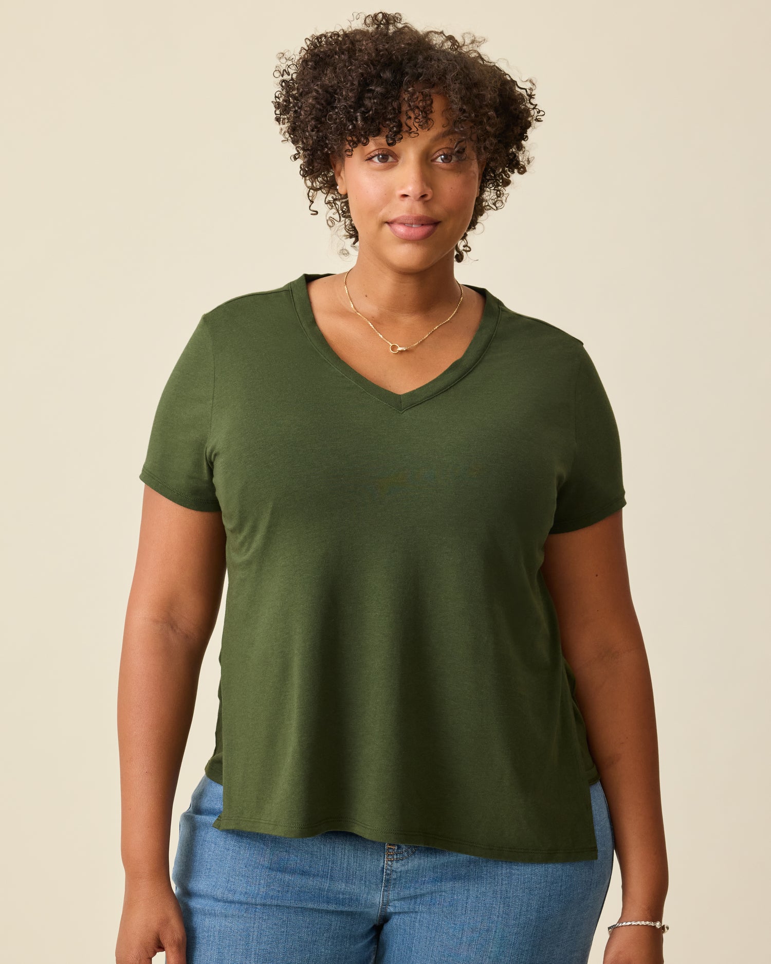 Modal V-neck Nursing T-shirt | Grey Heather - Image 12