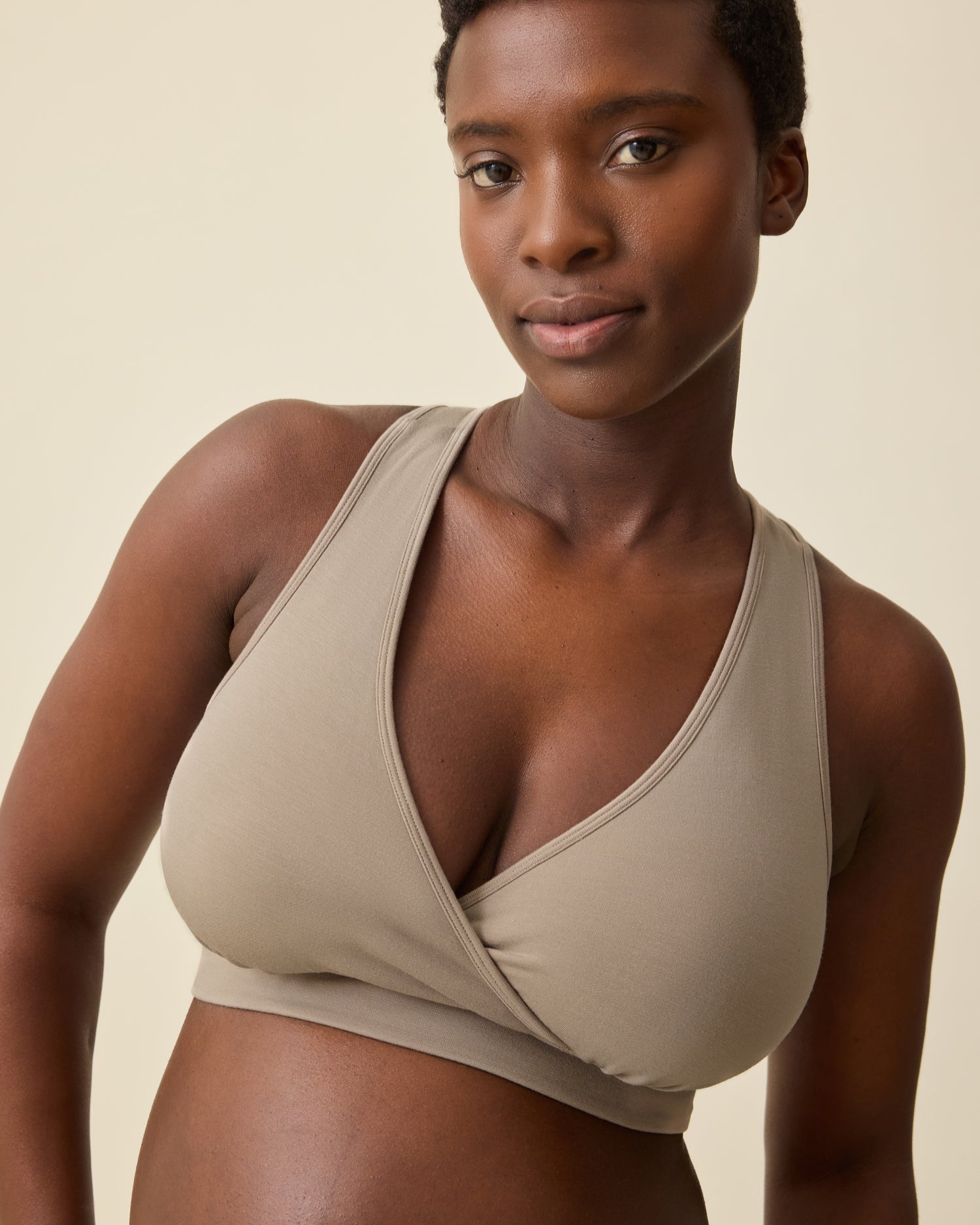 French Terry Racerback Nursing & Sleep Bra | Soft Pink - Image 20