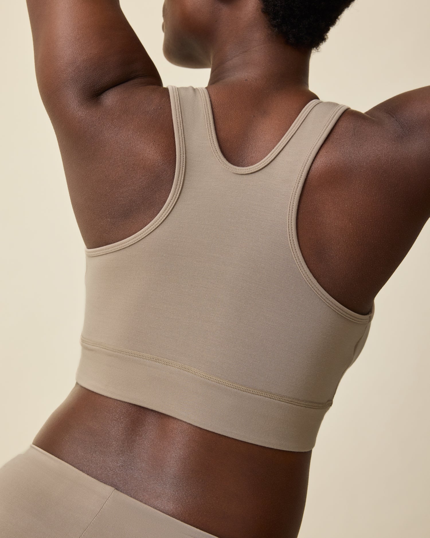 French Terry Racerback Nursing & Sleep Bra | Soft Pink - Image 23