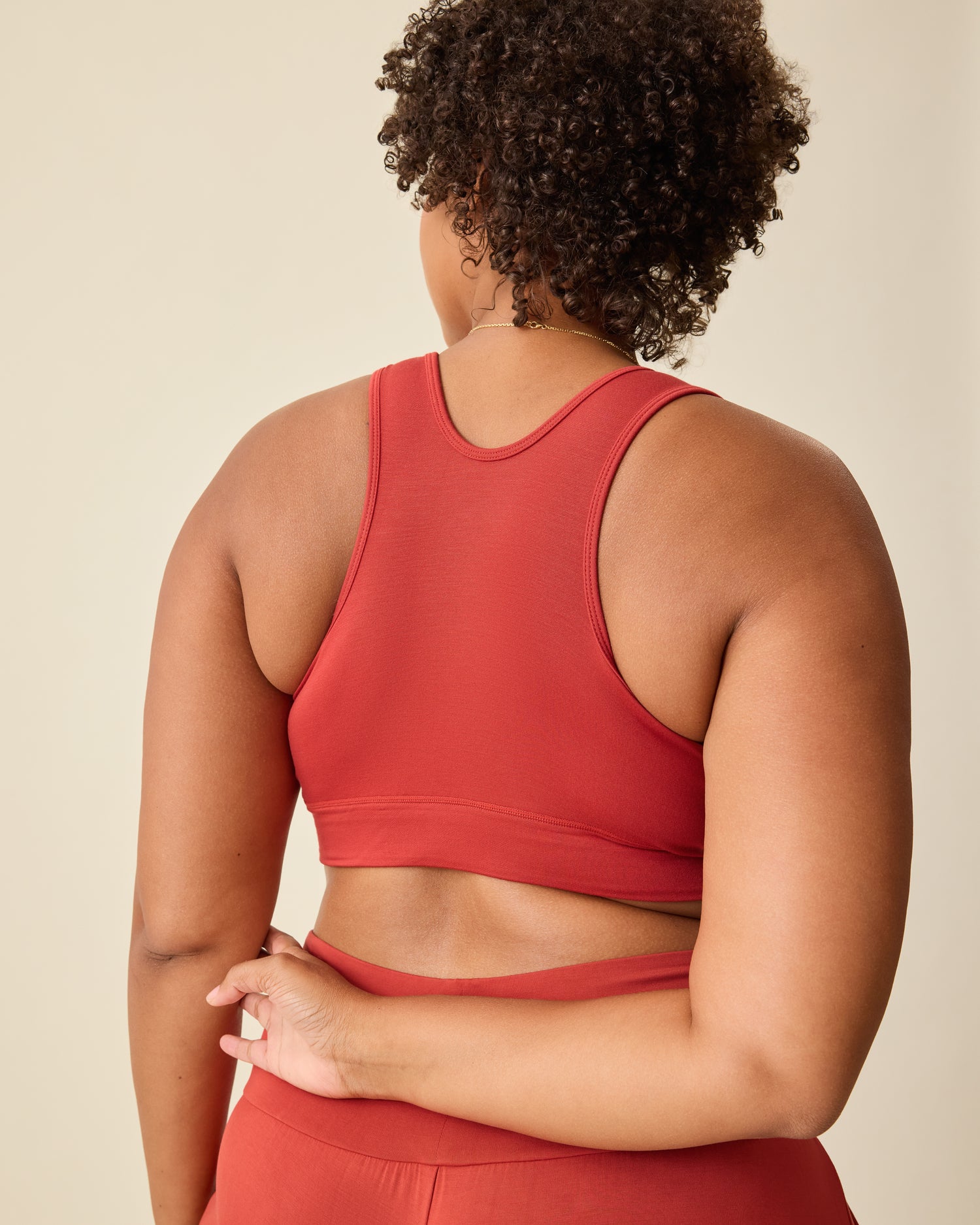 French Terry Racerback Nursing & Sleep Bra | Soft Pink - Image 27