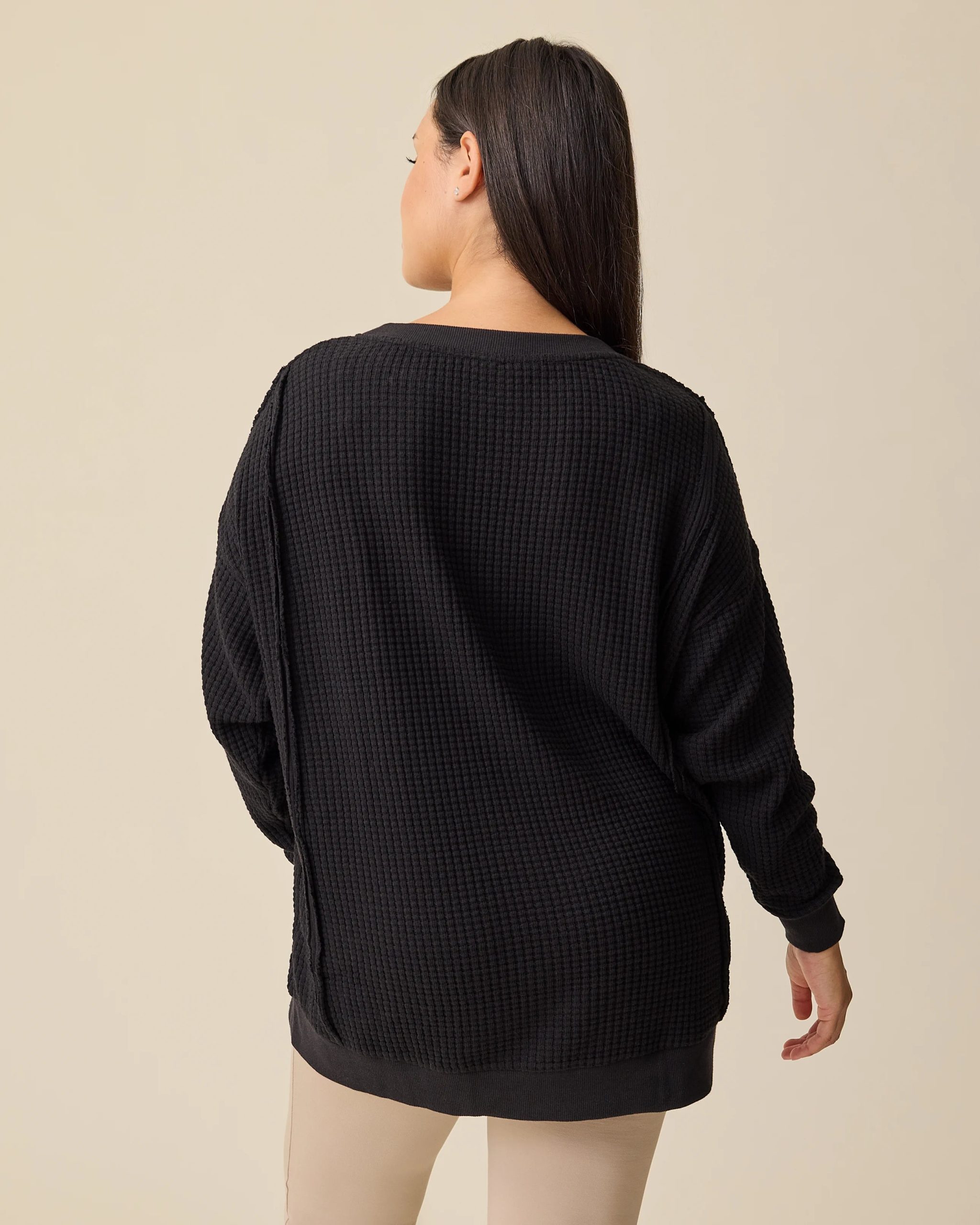 Joelle Thermal Maternity & Nursing Top | Black - Image 6