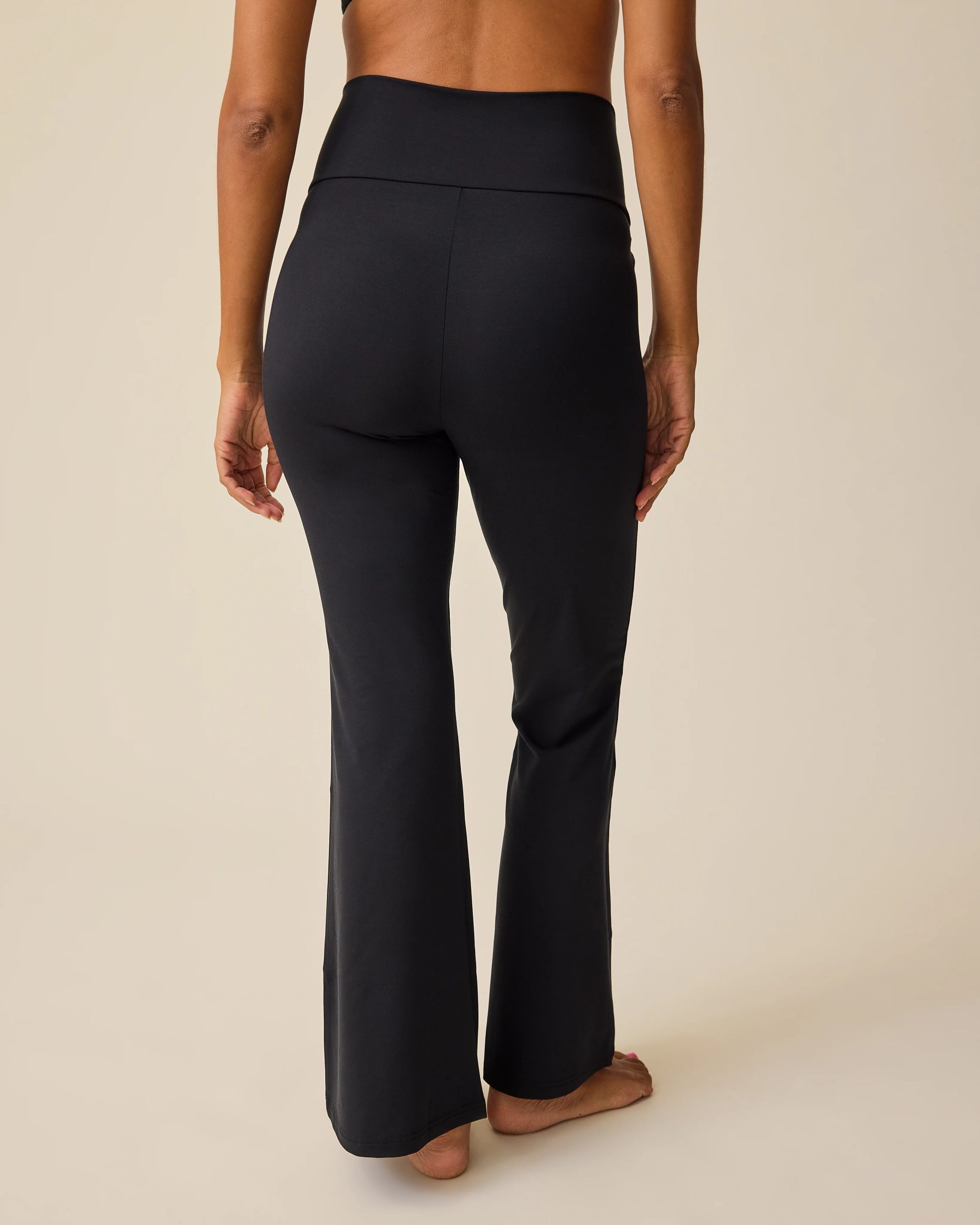 Bamboo Flex Maternity & Postpartum Flare Pant | Black - Image 5