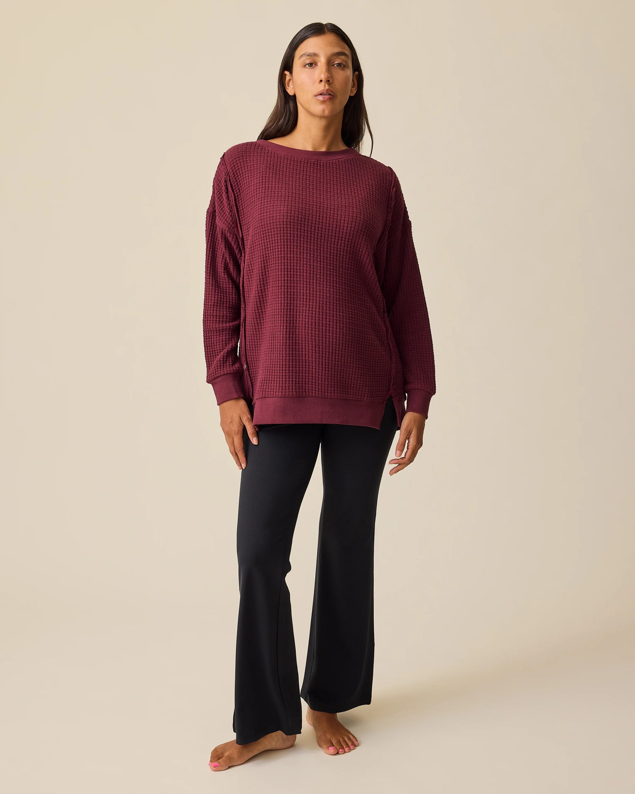 Joelle Thermal Maternity & Nursing Top | Garnet - Image 5