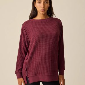 Joelle Thermal Maternity & Nursing Top | Garnet
