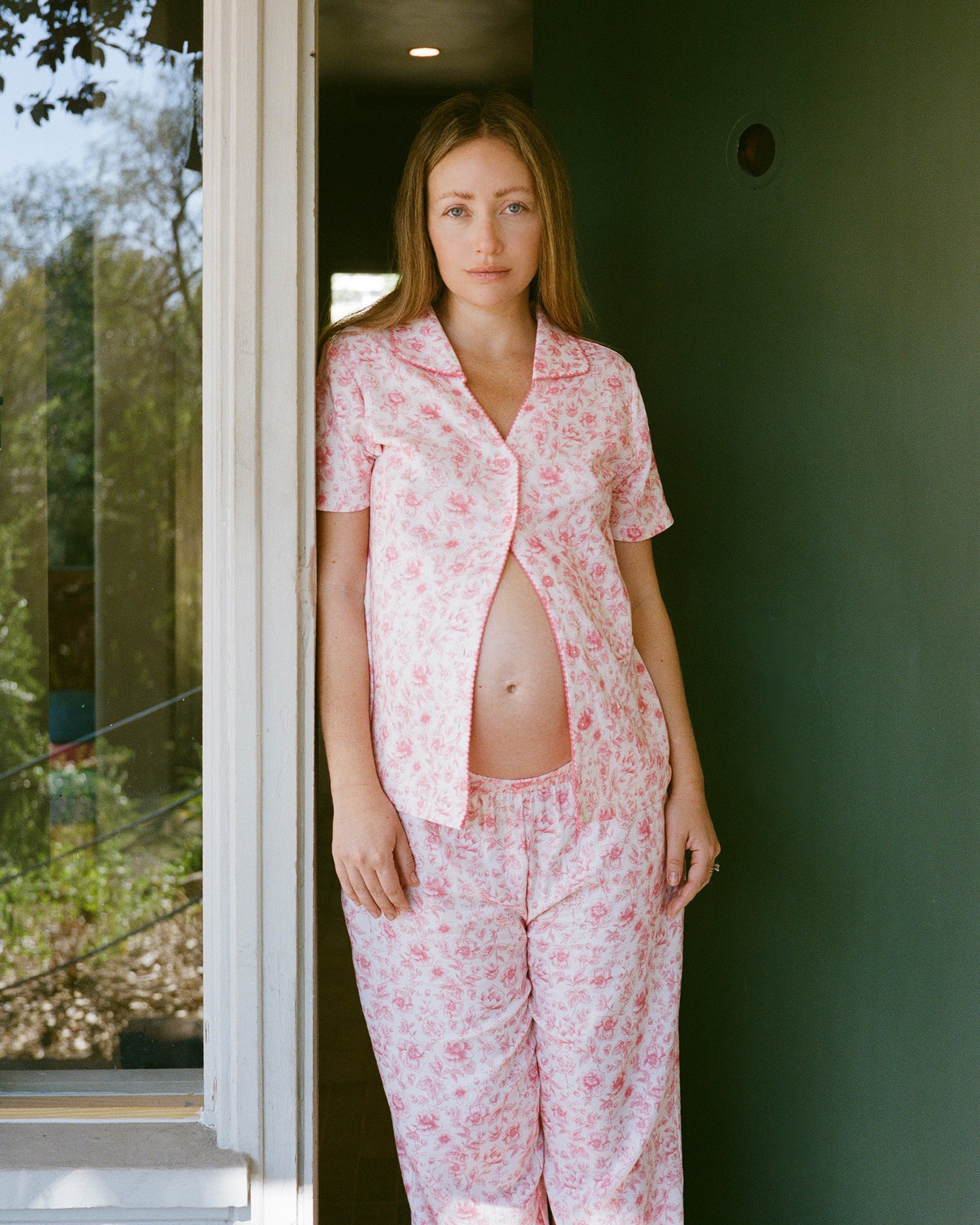 Cotton Bamboo Pajama Set | Pink Toile - Image 7