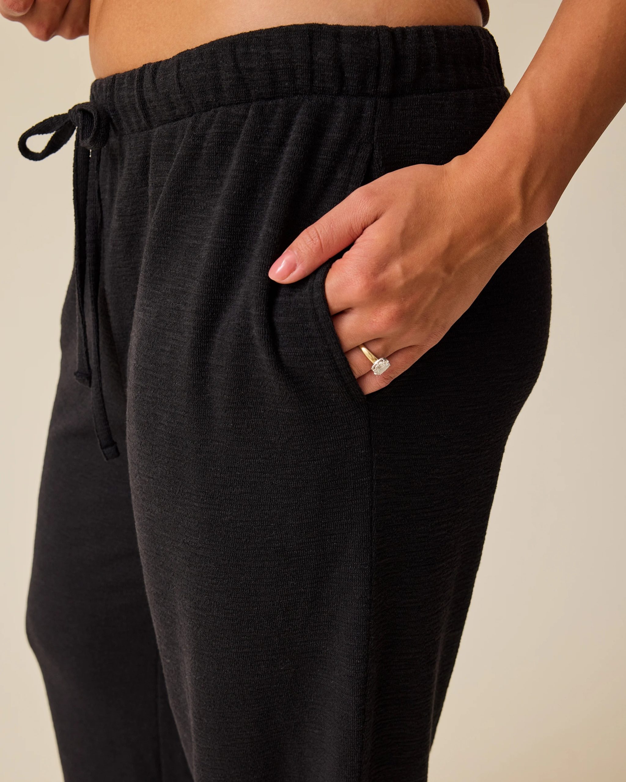 Luxe Terry Maternity & Postpartum Pant | Black - Image 3