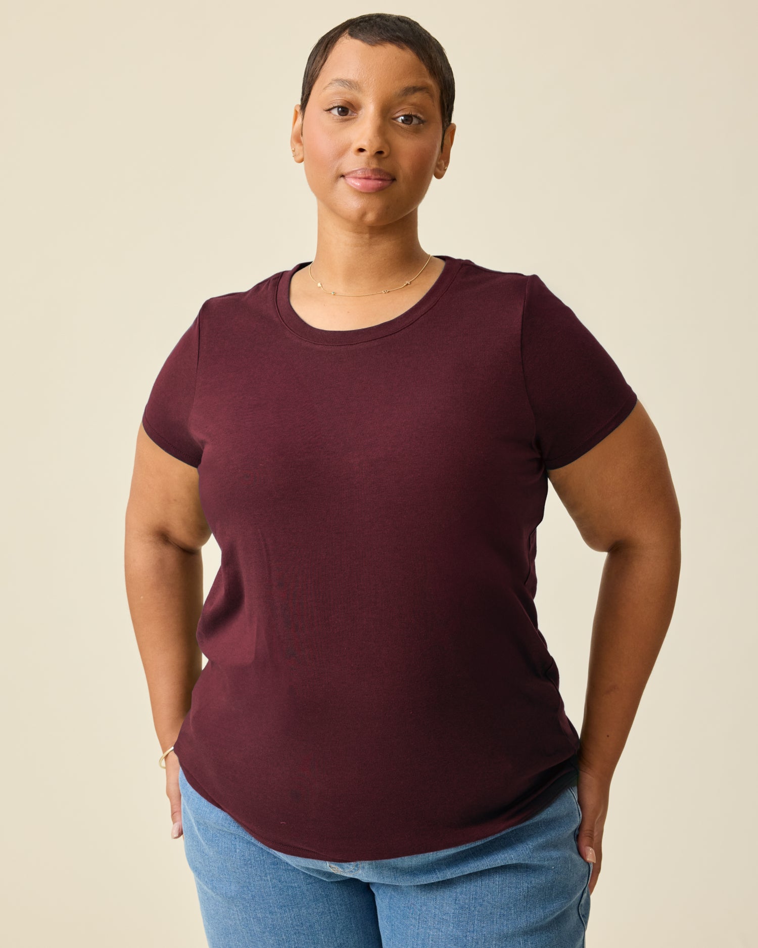 Modal Crew Neck Nursing T-shirt | Black - Image 8