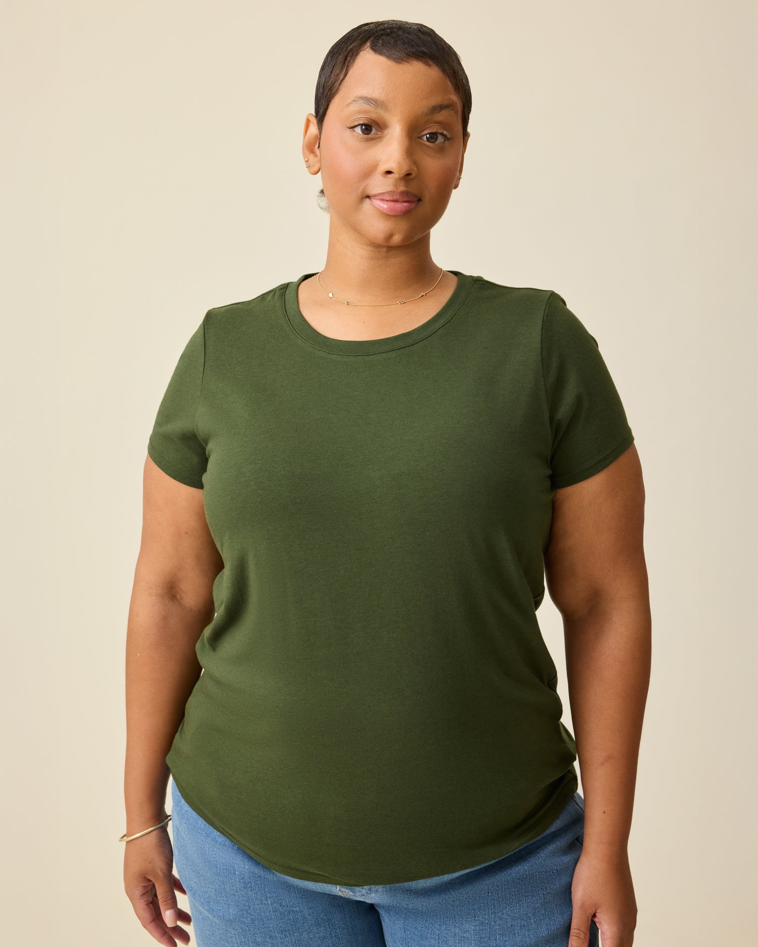 Modal Crew Neck Nursing T-shirt | Black - Image 12