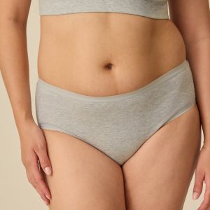 SoftStretch Cotton Maternity & Postpartum Brief | Grey Heather