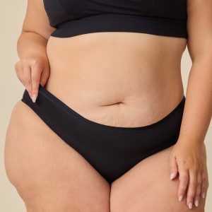 SoftStretch Cotton Maternity & Postpartum Hipster | Black