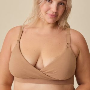 SoftStretch Cotton Nursing Bra | Buff