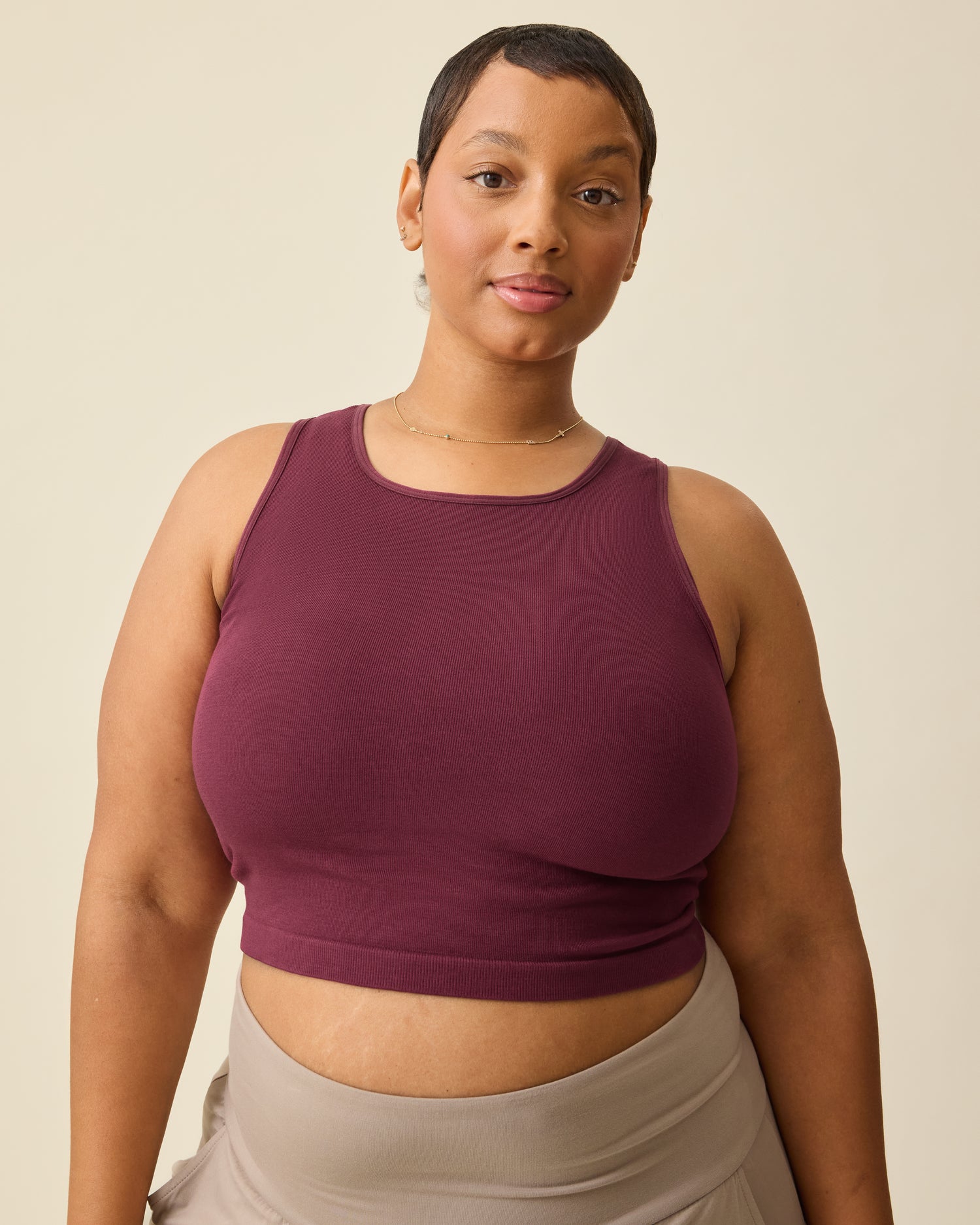 Sublime® Bamboo Maternity & Nursing Longline Bra Top | Deep Burgundy