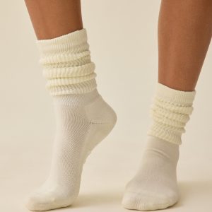 Non-Slip Slouchy Socks | Cream