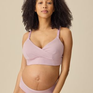 SoftStretch Cotton Nursing Bra | Lilac Mist