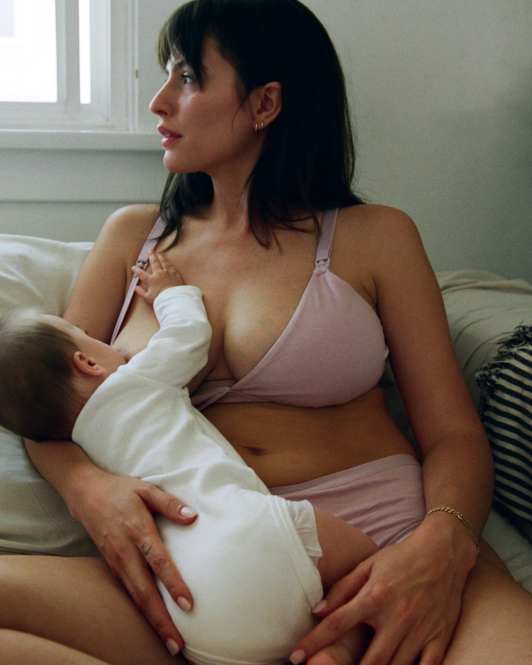 SoftStretch Cotton Maternity & Nursing Bralette | Lilac Mist - Image 6