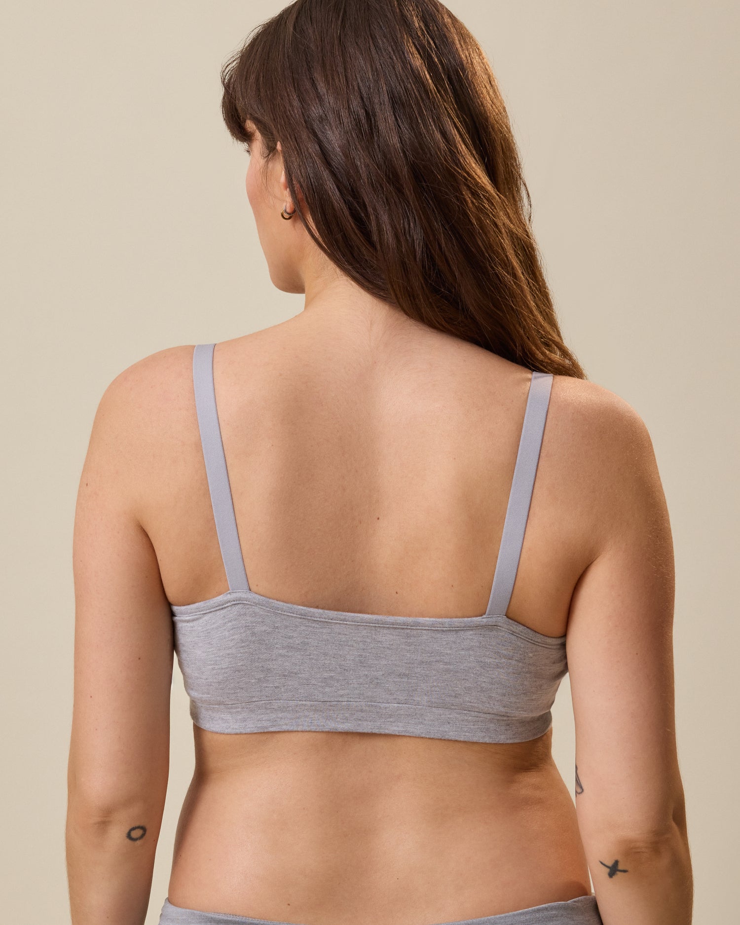 French Terry Maternity & Nursing Bralette | Grey Heather - Image 5