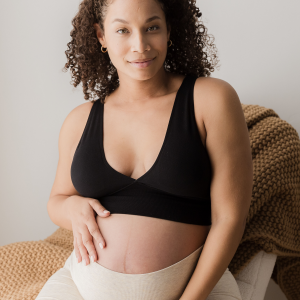 Sublime® Bamboo Maternity & Nursing Plunge Bra | Black