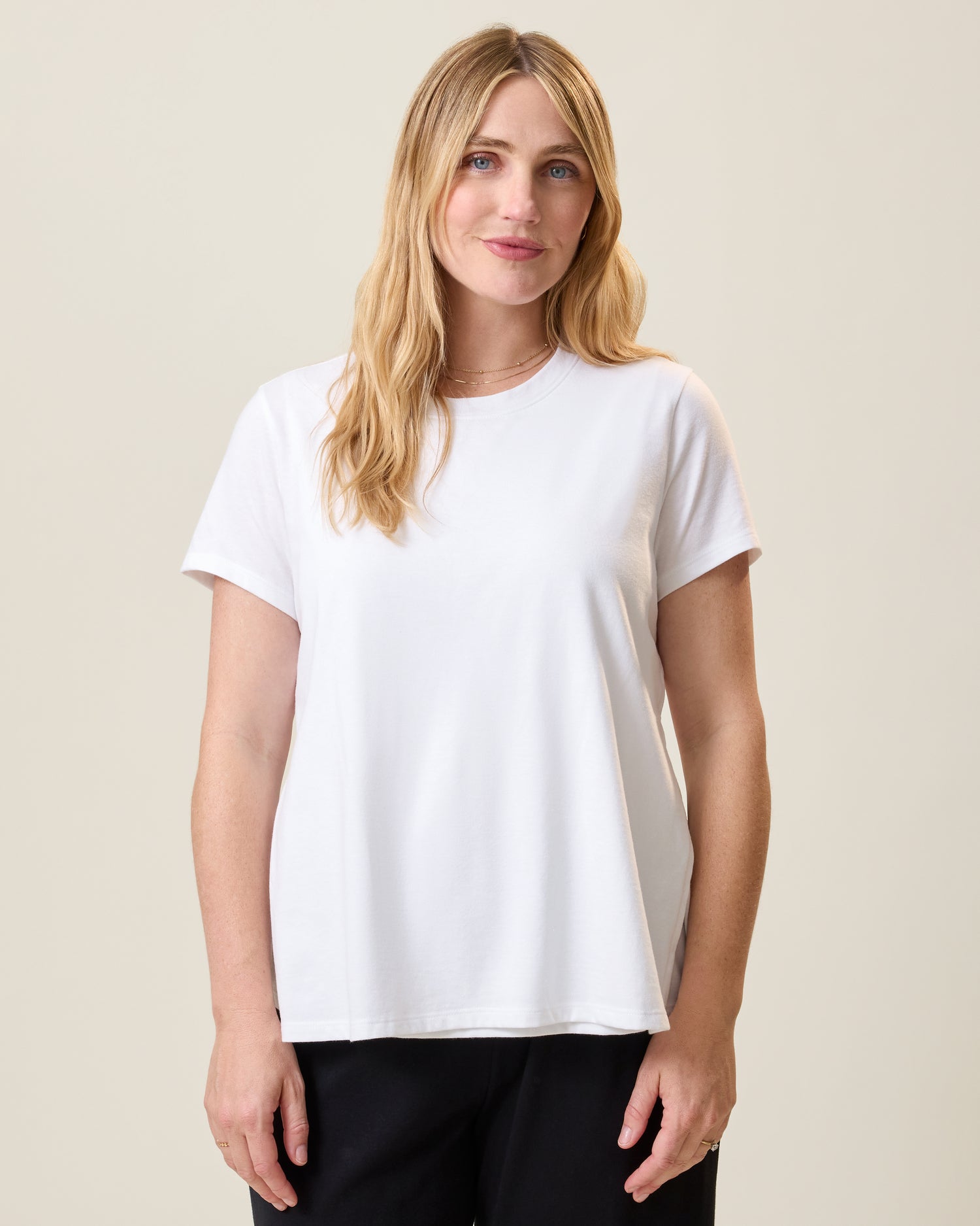 Classic Cotton Nursing T-shirt | White