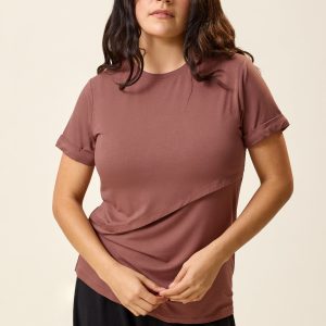 Asymmetrical Nursing T-shirt | Redwood