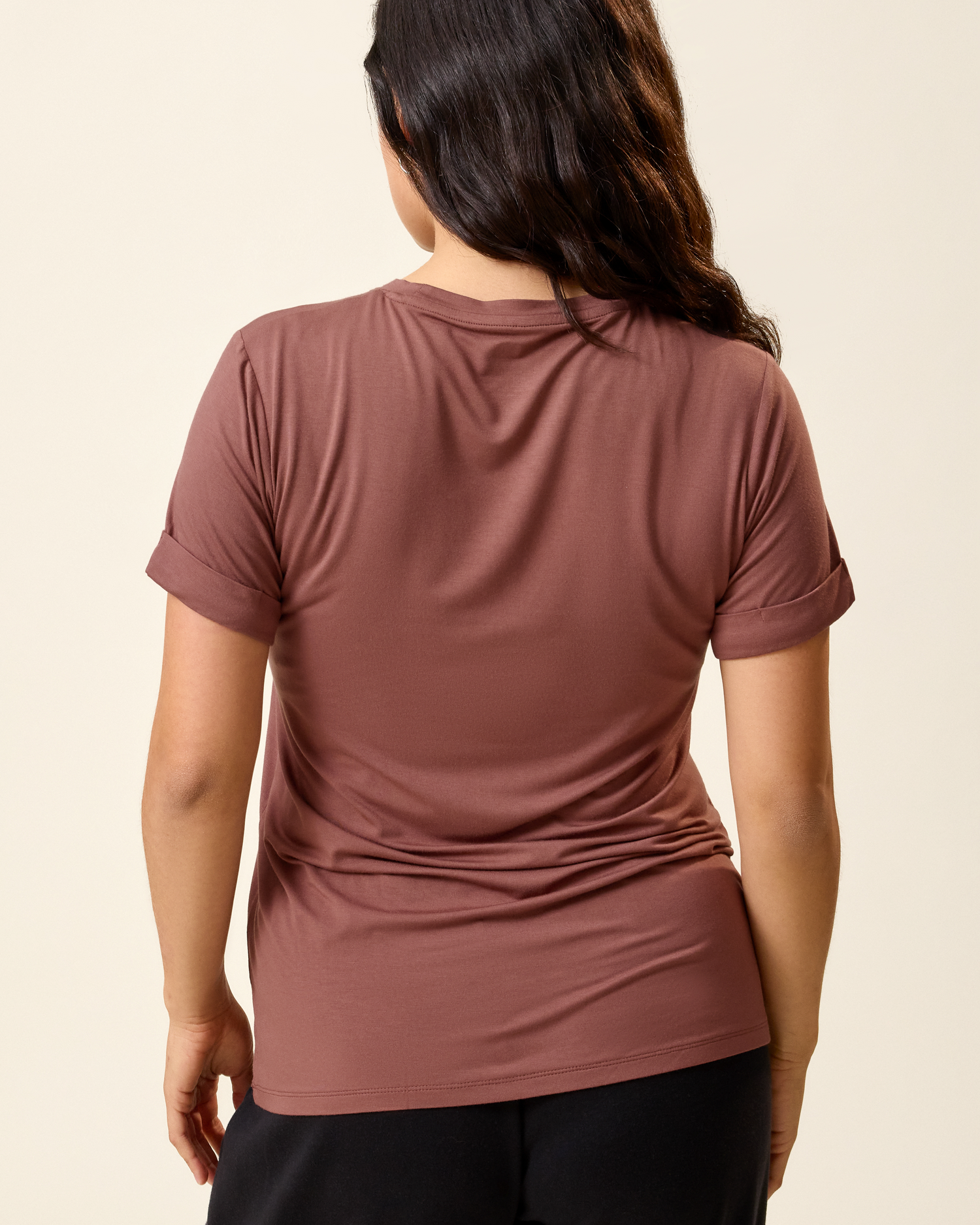 Asymmetrical Nursing T-shirt | Redwood - Image 4