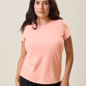 Modal Crew Neck Nursing T-shirt | Sunset Pink